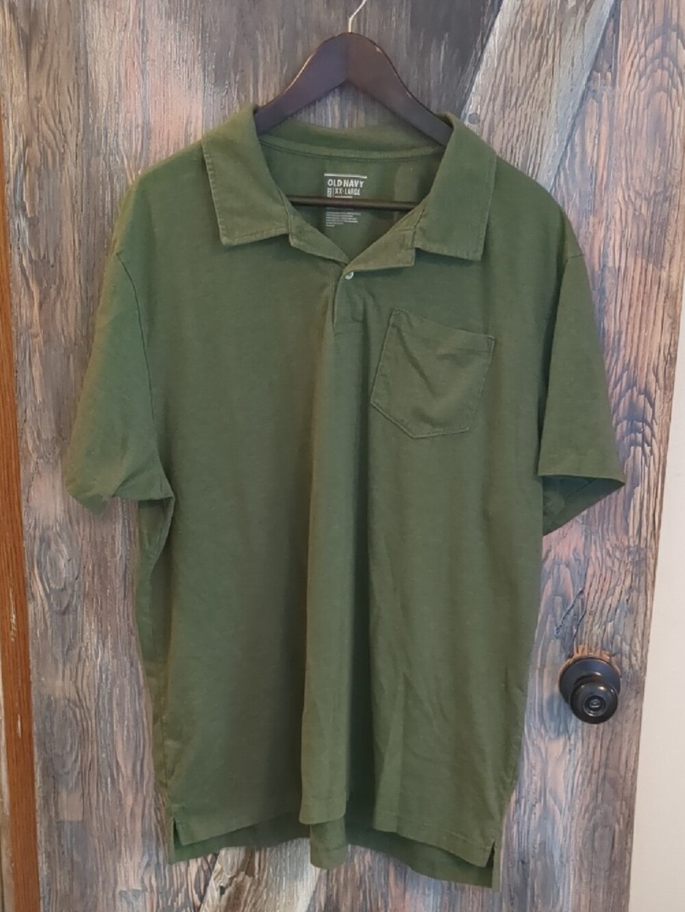 Old Navy Olive Green Jersey Knit Polo XXL